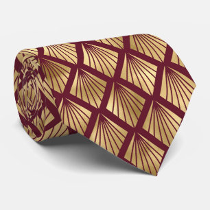 art deco Burgundy guld tiled mönster Slips