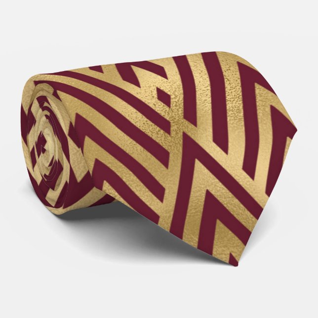 art deco Burgundy guld tiled mönster Slips (Rullad)