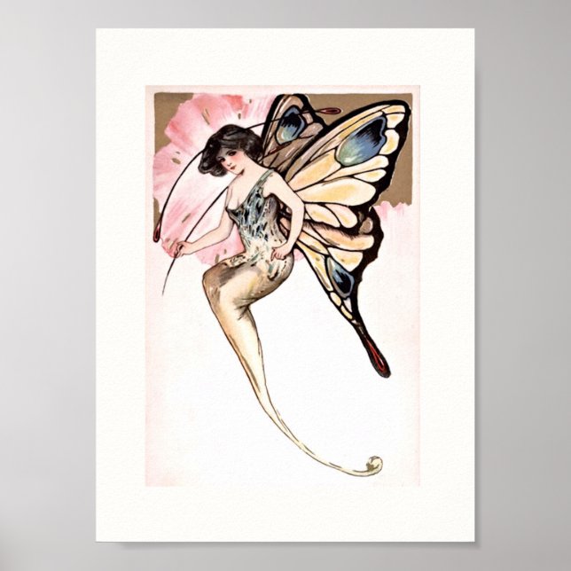 Art Deco Butterfly Fairy Poster (Framsidan)