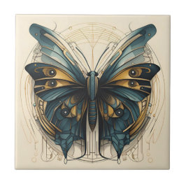 Art Deco Butterfly Kakelplatta