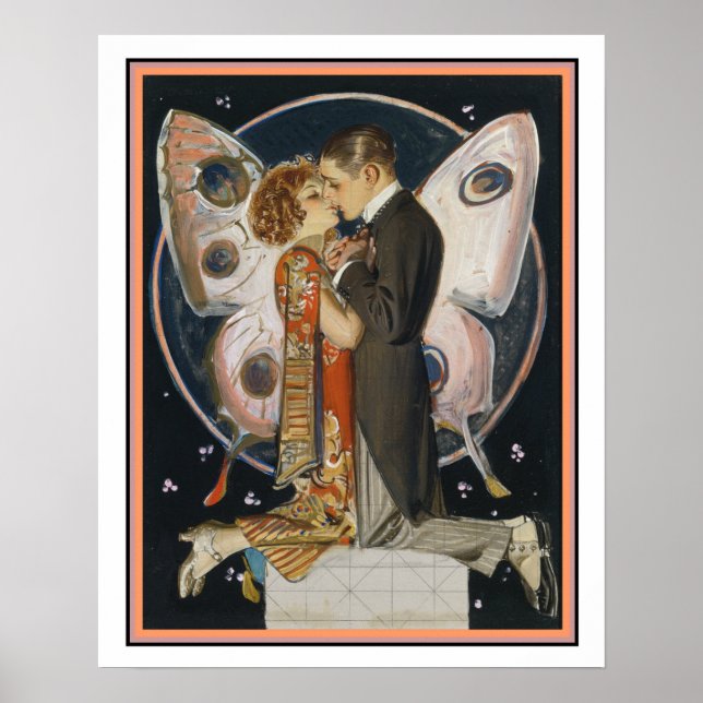 Art Deco Butterfly par 16 x 20 Skriv ut Poster (Framsidan)