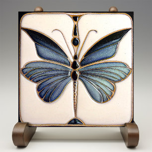 Art Deco Butterfly Wall Decor Art nouveau Ceramic Kakelplatta
