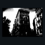Art Deco Byggnad Black and White Poster<br><div class="desc">Art Deco Byggnad Black and White Barcelona</div>