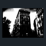 Art Deco Byggnad Black and White Poster<br><div class="desc">Art Deco Byggnad Black and White Barcelona</div>