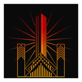 Art Deco Byggnad Fototryck