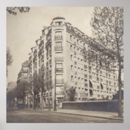 Art Deco byggnad i Paris, 1930-talet Poster