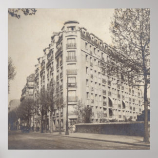 Art Deco byggnad i Paris, 1930-talet Poster