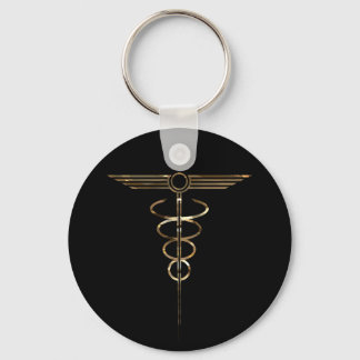 Art Deco Caduceus Nyckelring
