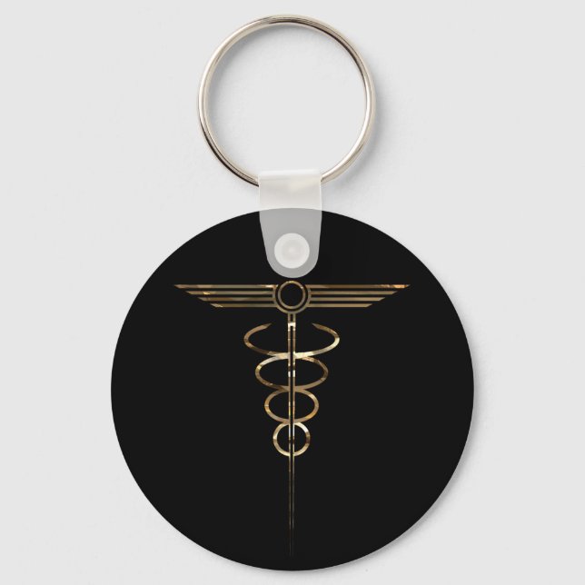 Art Deco Caduceus Nyckelring (Framsida)