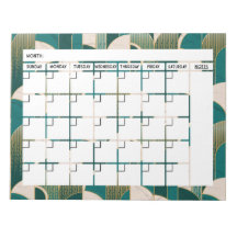 Art Deco Calendar-Anteckningsblock