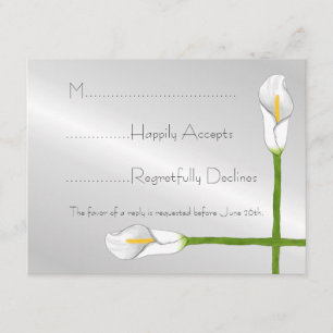 Art Deco Calla Lily Bröllop OSA Card Kort