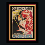 Art Deco Casino de Paris Cabaret Poster<br><div class="desc">Konst Deco-reklam för de kommande århundradena Casino de Paris Cabaret och dess berömd dancer Mistinguett. 11x14 visas här. Finns även i standard 16x20. Det finns också anpassningsbar för storlekar.</div>