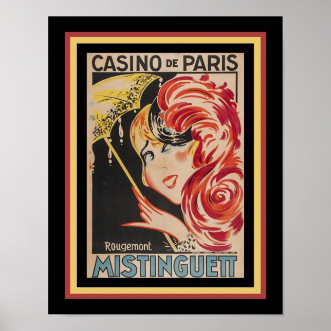 Art Deco Casino de Paris Cabaret Poster (Framsidan)