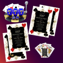 Art Deco Casino Royale Poker Woman 100:e födelseda
