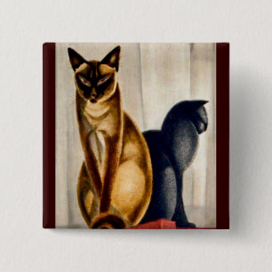 Art Deco Cats Knapp