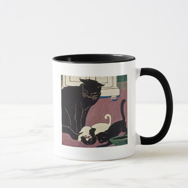 Art Deco Cats Mugg (Höger)