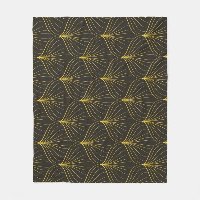 Art Deco Charm: Vintage Geometric Seamless Fleecefilt (Framsidan)