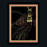 Art Deco Chicago Poster 12 x 16<br><div class="desc">Unik Art Deco Stil Chicago Poster 12 x 16. Kan finnas i andra storlekar.</div>