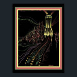 Art Deco Chicago Poster 12 x 16<br><div class="desc">Unik Art Deco Stil Chicago Poster 12 x 16. Kan finnas i andra storlekar.</div>