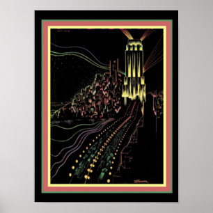 Art Deco Chicago Poster 12 x 16