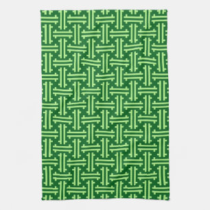 Art Deco Chinese Fret, Jade Grönt Kökshandduk