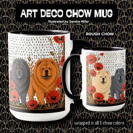 ART DECO CHOWS grov Mugg