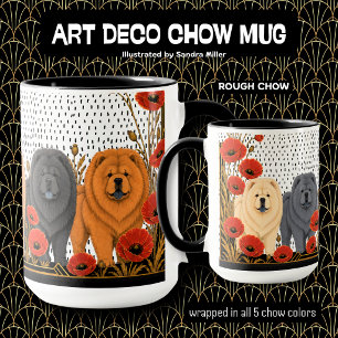 ART DECO CHOWS grov Mugg