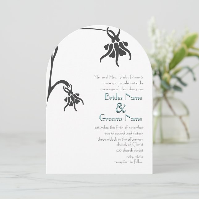 Art Deco Christian Die klippt bröllopsinbjudningar Inbjudningar (Stående Fram)