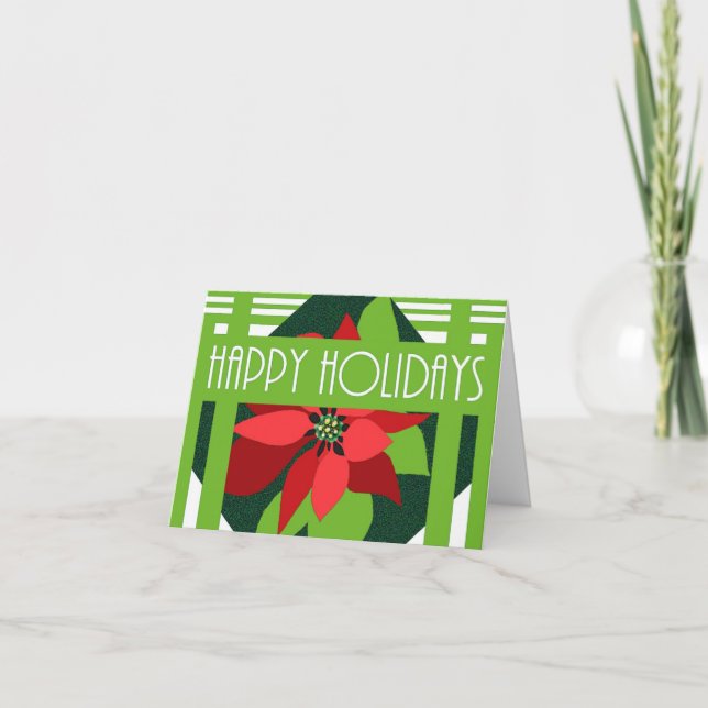 Art Deco Christmas Card Helgkort (Framsida)