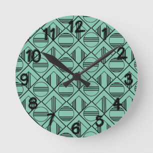 Art Deco-cirklar och diamanter Rund Klocka