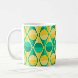 Art Deco-cirklar och trianglar Kaffemugg