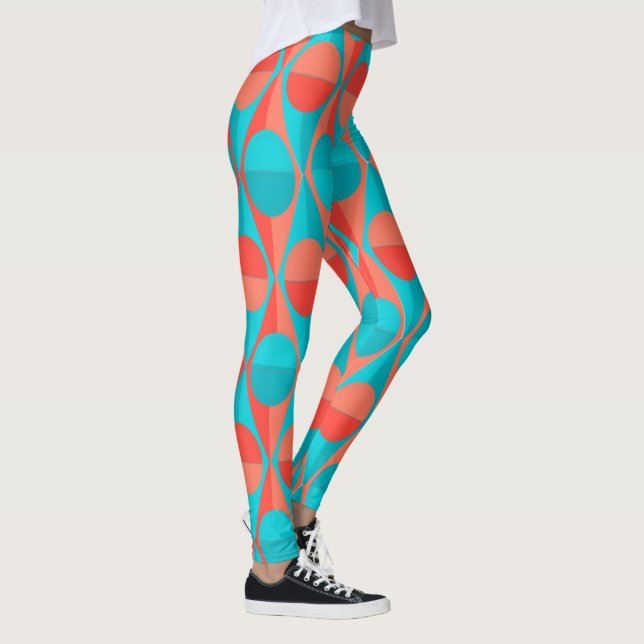Art Deco-cirklar och trianglar Leggings (Höger)