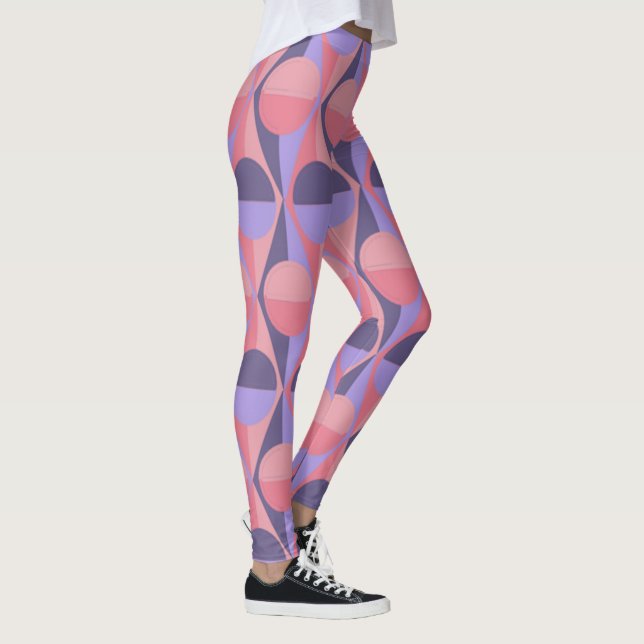 Art Deco-cirklar och trianglar Leggings (Höger)