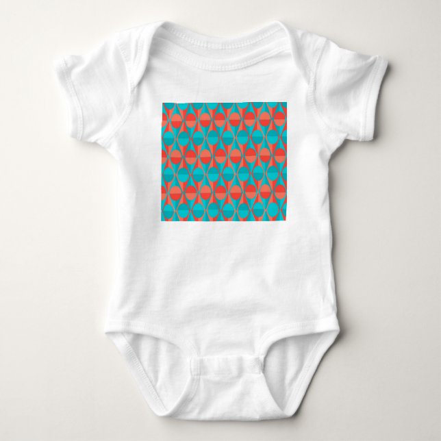 Art Deco-cirklar och trianglar T Shirt (Framsida)