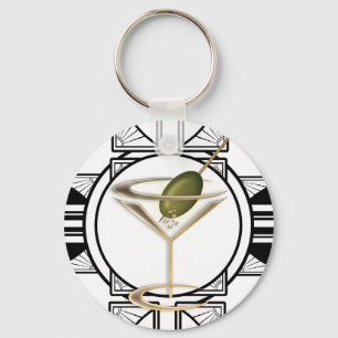 Art Deco Cocktails Keychains Nyckelring