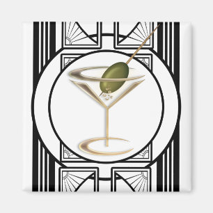 Art Deco Cocktails Magnets Magnet