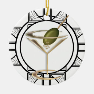 Art Deco Cocktails Personlig Ornament