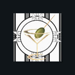 Art Deco Cocktails Wall Canvas<br><div class="desc">Den här söta martini-glasdesignen är full med en oliv. Den är starkt påverkad av dekorationens konst deco stil! En mycket unik och snyggt presentidé som skulle vara underbar för dem som har kärlek som cocktail party eller som arbetar i pub.</div>