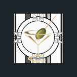 Art Deco Cocktails Wall Canvas<br><div class="desc">Den här söta martini-glasdesignen är full med en oliv. Den är starkt påverkad av dekorationens konst deco stil! En mycket unik och snyggt presentidé som skulle vara underbar för dem som har kärlek som cocktail party eller som arbetar i pub.</div>