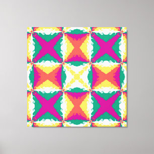Art Deco Colorful Swirl Retro Abstrakt Art Canvastryck