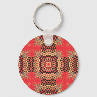 Art Deco Colorful Swirl Retro Abstrakt Art Nyckelring