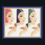 Art Deco Compact från 1930 och 16 x 20 Poster<br><div class="desc">Fin,  vintage,  dekokomprimerad reklam - 16 x 20</div>