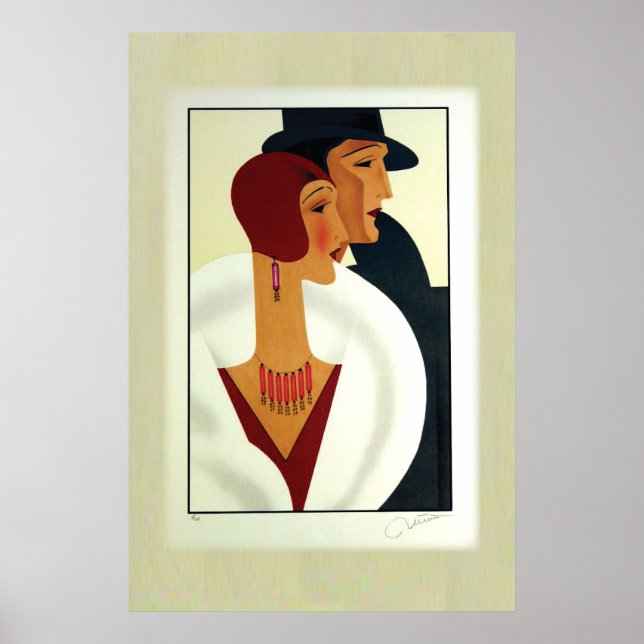 Art Deco Couple 1920s Poster (Framsidan)
