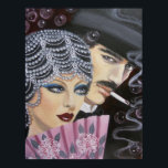 ART DECO COUPLE POSTER<br><div class="desc">Ursprunglig akrylmålning på arbetsyta, ... ... ... ..Ett vackert och charmigt par i en kväll av roligt, där de kommer att dansa natten bort. Detta är den typ av målning som är nostalgisk och som för tillbaka en tid av glädje och vackert mode, kvinnor var de flesta eleganter och kvinnor...</div>