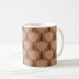 Art Deco Cricks - Light Copper Brown Coffee Mugg