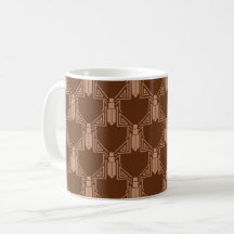 Art Deco Cricks - Mörk Copper Brown Coffee Mugg