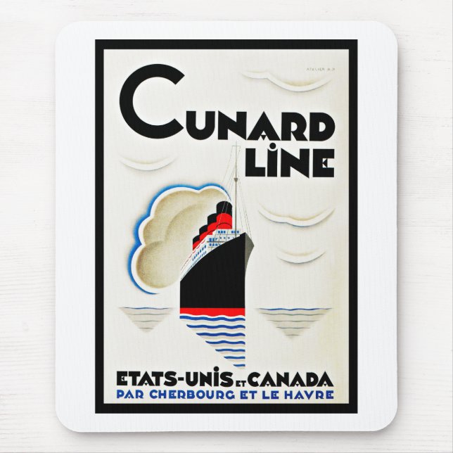 Art déco Cunard fodrar Musmatta (Framsidan)
