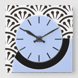 Art Deco cut-A-way (Himlar Blue+Black) Fyrkantig Klocka