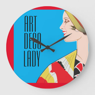 ART DECO DAM Acrylic Wall Clock Stor Klocka