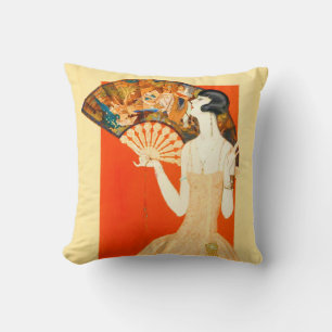 art deco dam med fläkt kudde